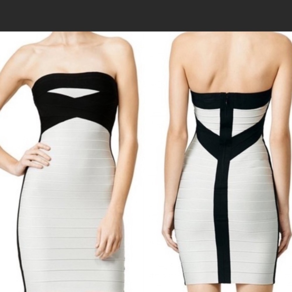 Herve Leger Nerves of Steel Bandage Dress side S - Picture 3 of 9